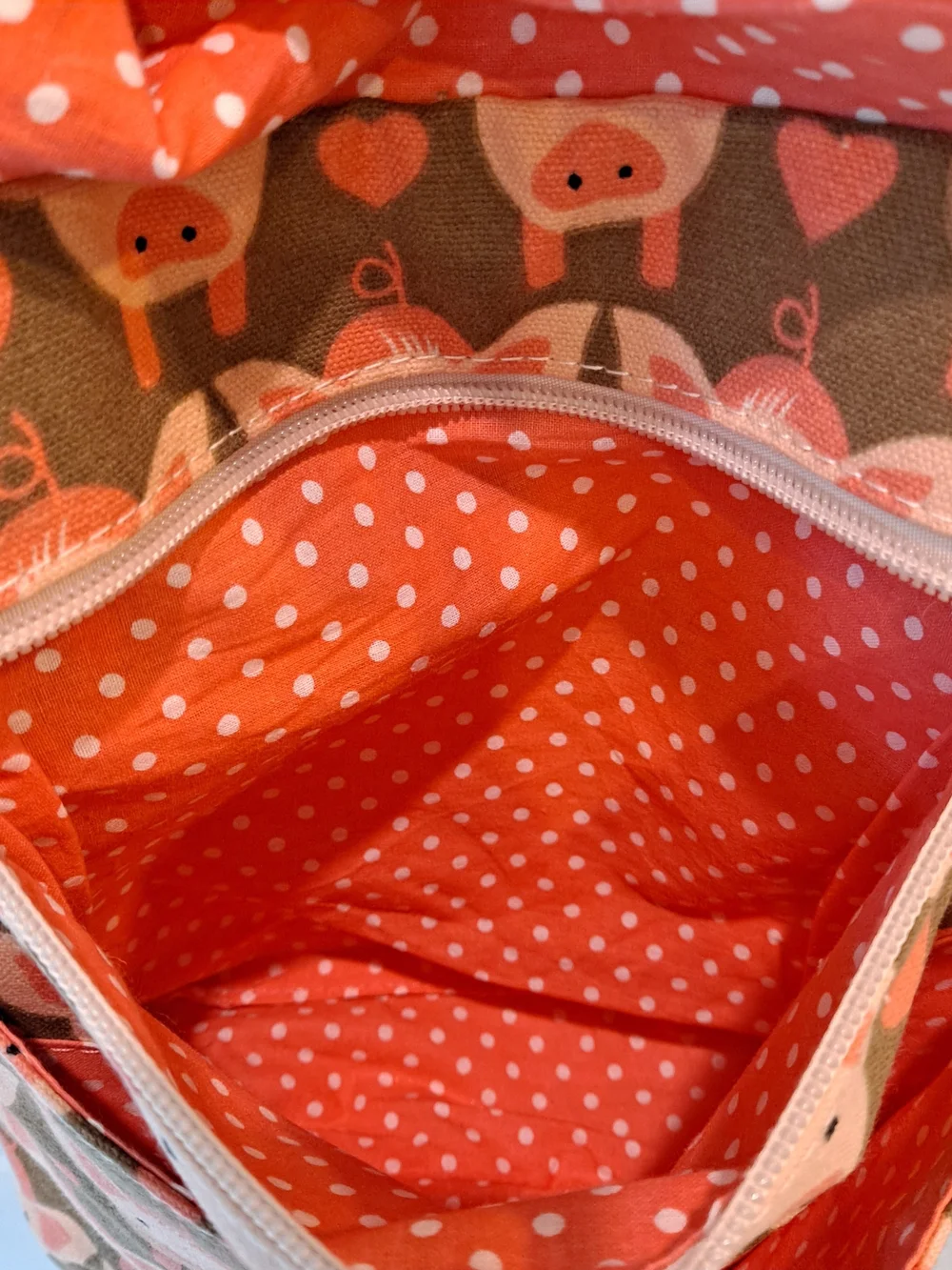 bungalow 360 Pink & Tan Piglet Small Messenger Cotton Canvas Crossbody Bag